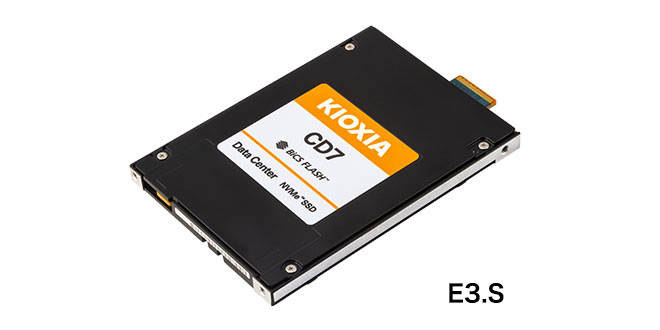KIOXIA CD7 E3.S SSD ürün resmi