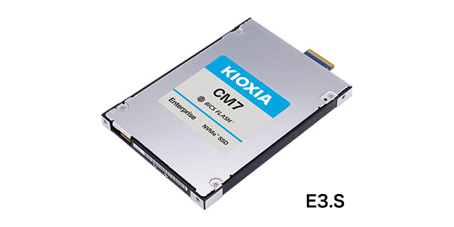 KIOXIA CM7 E3.S SSD ürün resmi