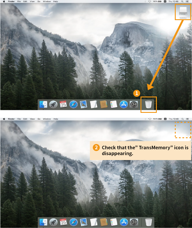 screen display example in macOS