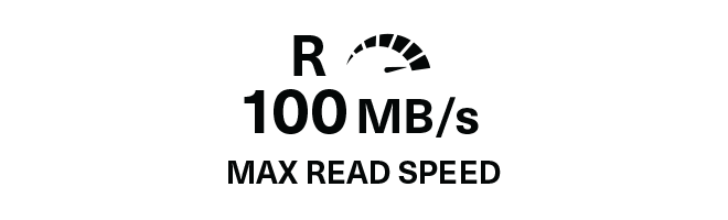 100 MB/s max read speed